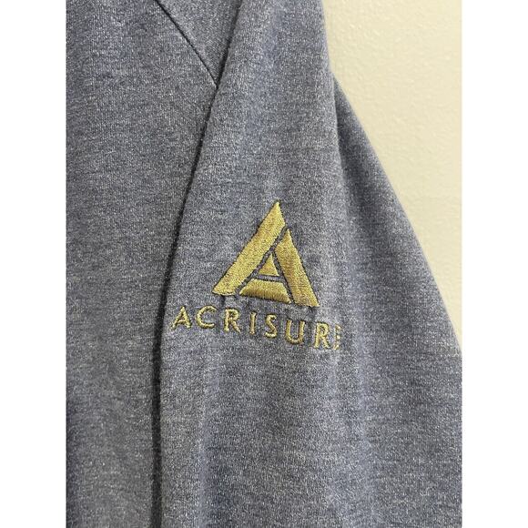 Travis Mathew Men's M Golf 1/4 Zip Sweater Pullover Pocket Blue Long Sleeve - Picture 6 of 11